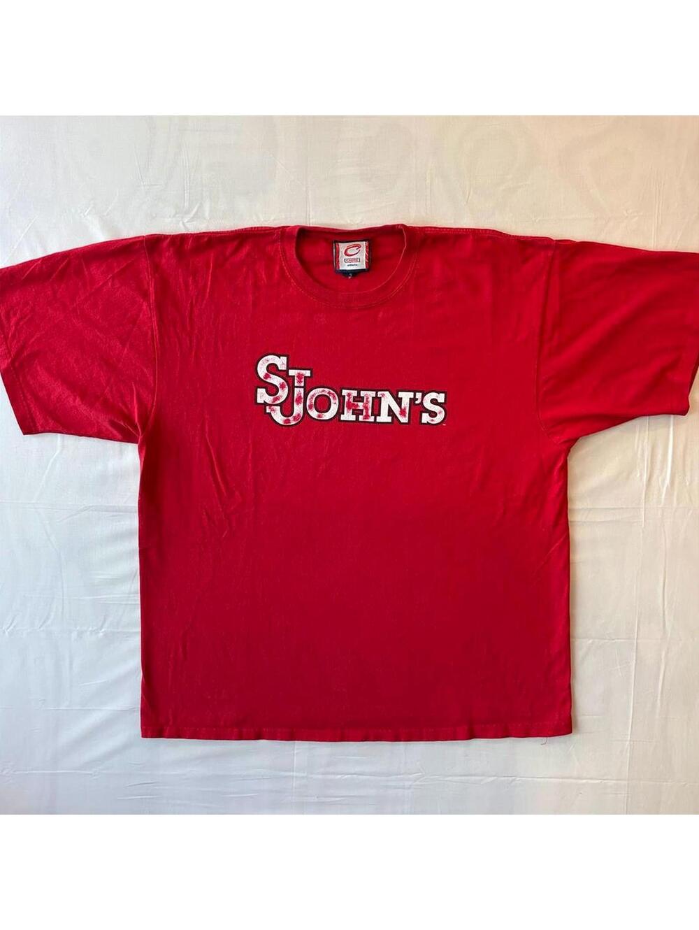 VTG 90s St. John's University Red Storm Cadre Athletic T-Shirt Size XL